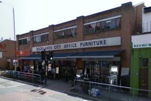 The huge Docklands Office Furniture Showrooms